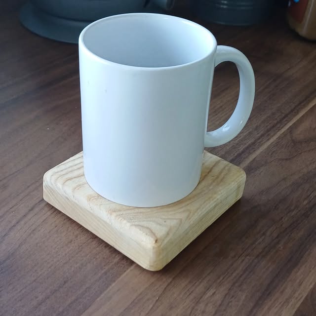 Wood and blue resin serving piece