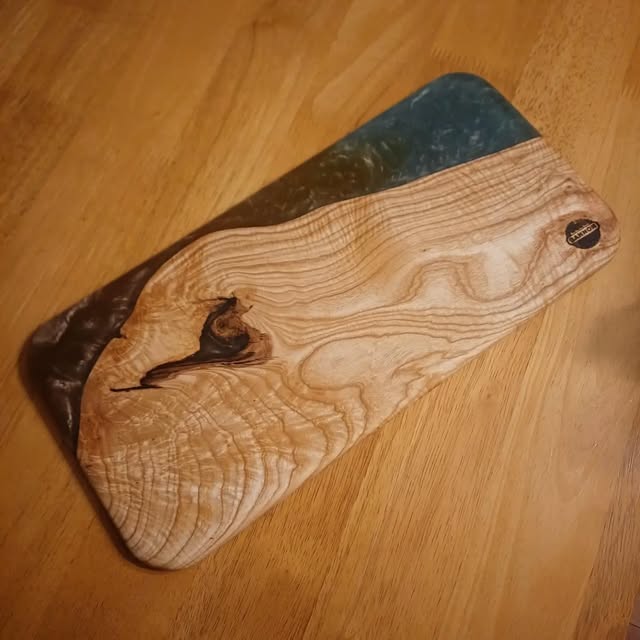 Handmade live-edge wooden board